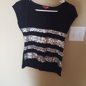 Cute blouse with bling sequence